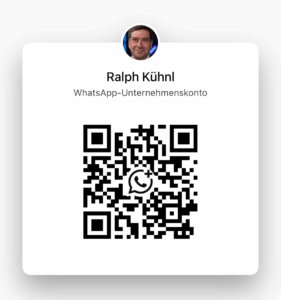 QR-Code zum Erreichen des WhatsApp-Kontos von Ralph Kühnl.